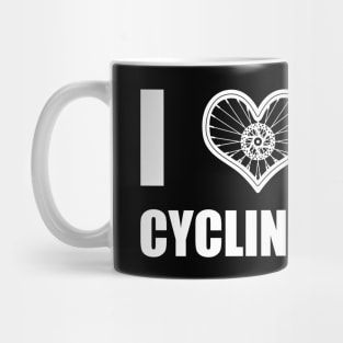 I Love Cycling Cool Gift For Cyclist Mug